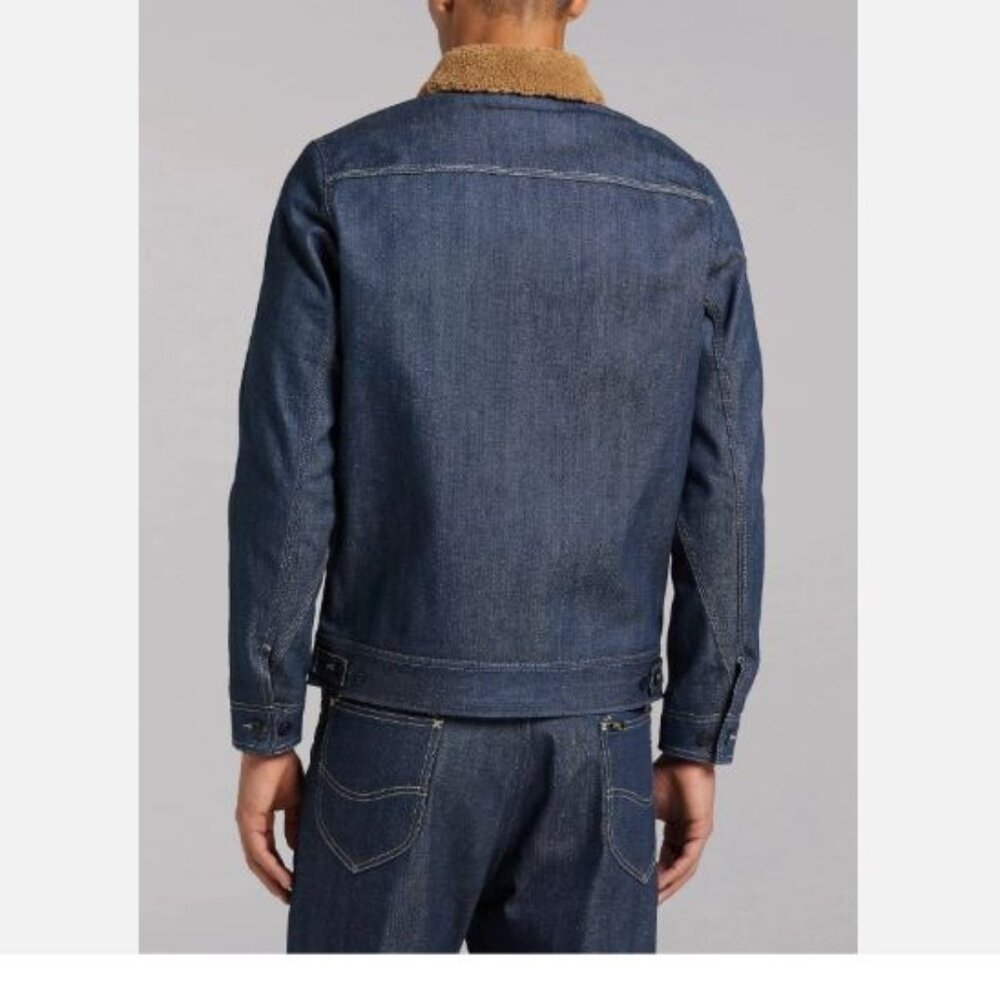 Lee 101 91B Denim Jacket Japanese Selvedge Men's XXL Made in Italy Dry Indigo - Picture 15 of 16